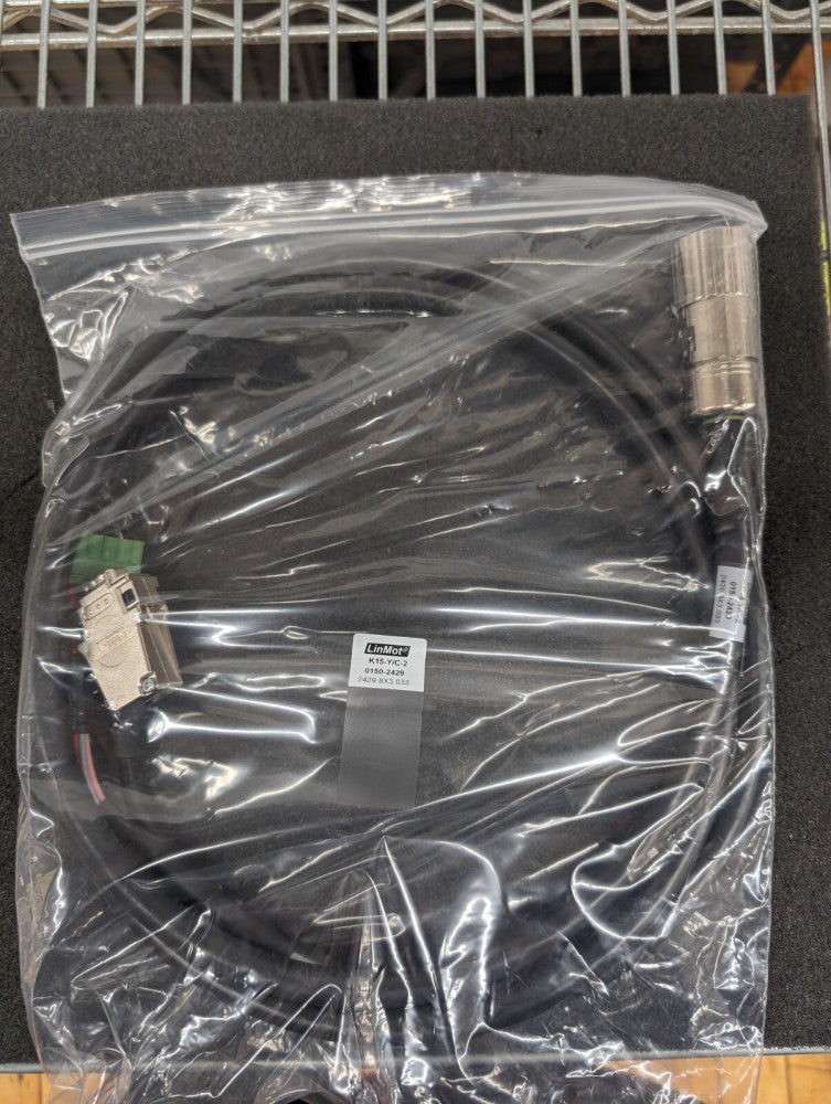 New, LinMot, 0150-2429 K15-Y/C-2, MOTOR CABLE Y/C, 2 M, LINEAR MOTOR CABLE STAND