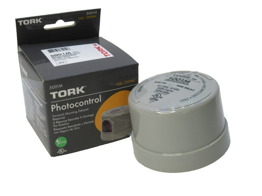 Tork 5001M 105-130Vac Turn-Lock Moutning Delayed Response Photocontrol (New)