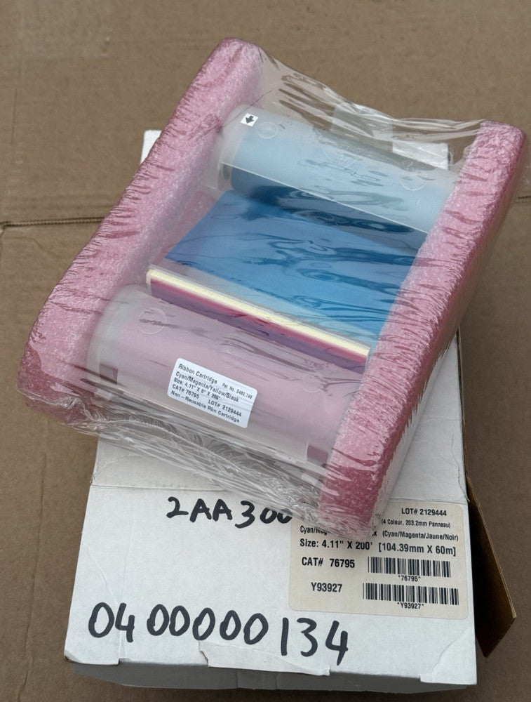 Brady 76795 4 Color - Cyan/Magenta/Yellow/Black Ribbon Cartridge 4.11" x 200'