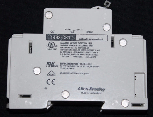 ALLEN BRADLEY Single Pole 7 Amp Manual Motor Controller 1492 CB1G070