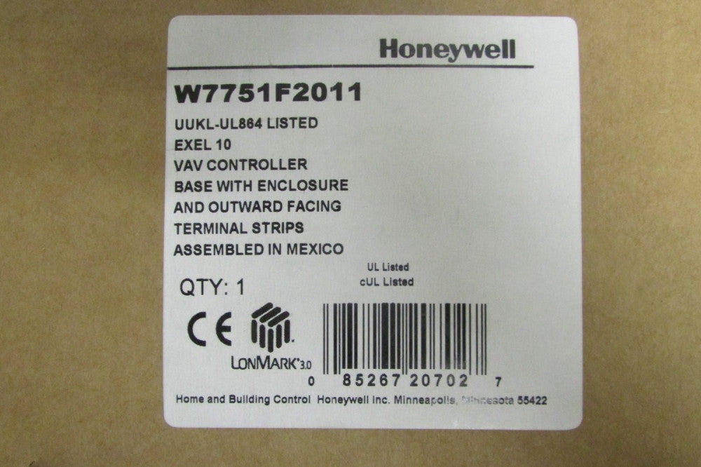 HONEYWELL W7751F2011 Exel 10 Vav Control Uukl UL864