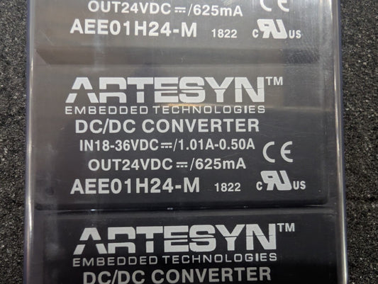 New, Artesyn, AEE01H24-M, DC DC CONVERTER 24V 15W