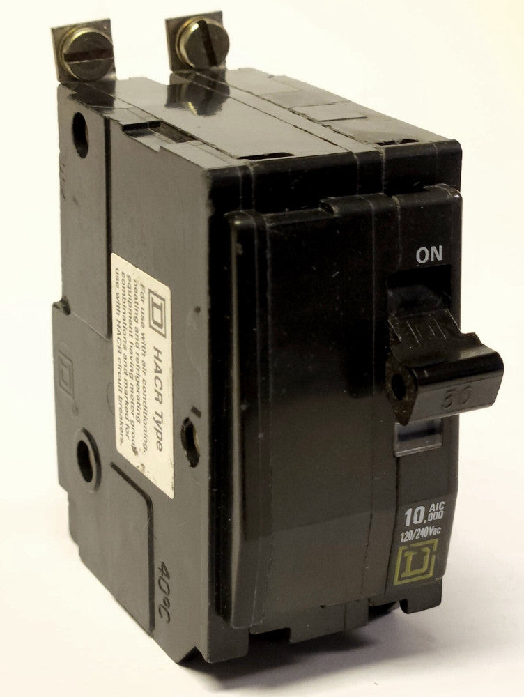SQUARE D QOB230 2 Pole 30 AMP HACR Type QO QOB Bolt In Circuit Breaker 120 240