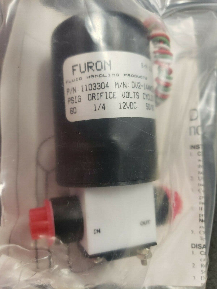 NEW, SAINT-GOBAIN, DV2-144NCD1, 2 way solenoid NC, 1/4" FPT ports, 1/4"