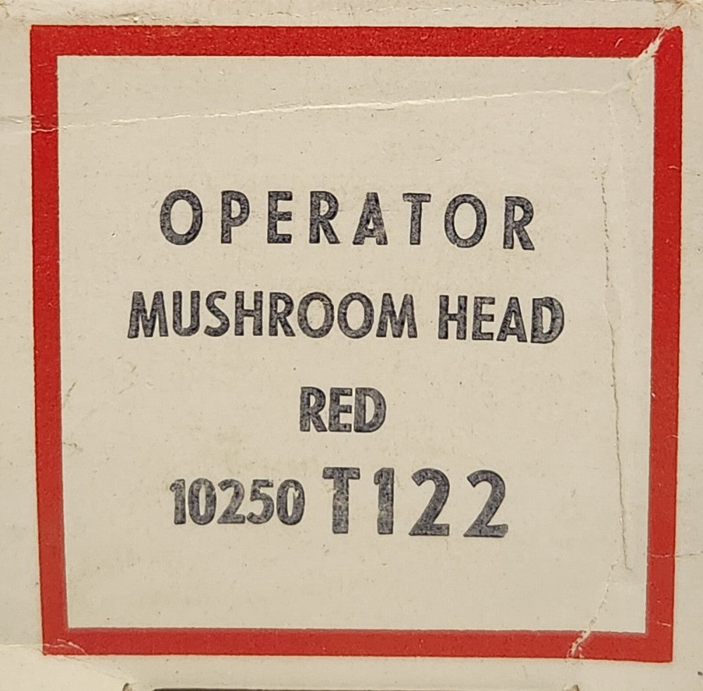 EATON CUTLER HAMMER 10250T122 Older Style Red Mushroom Head Pushbutton Operator