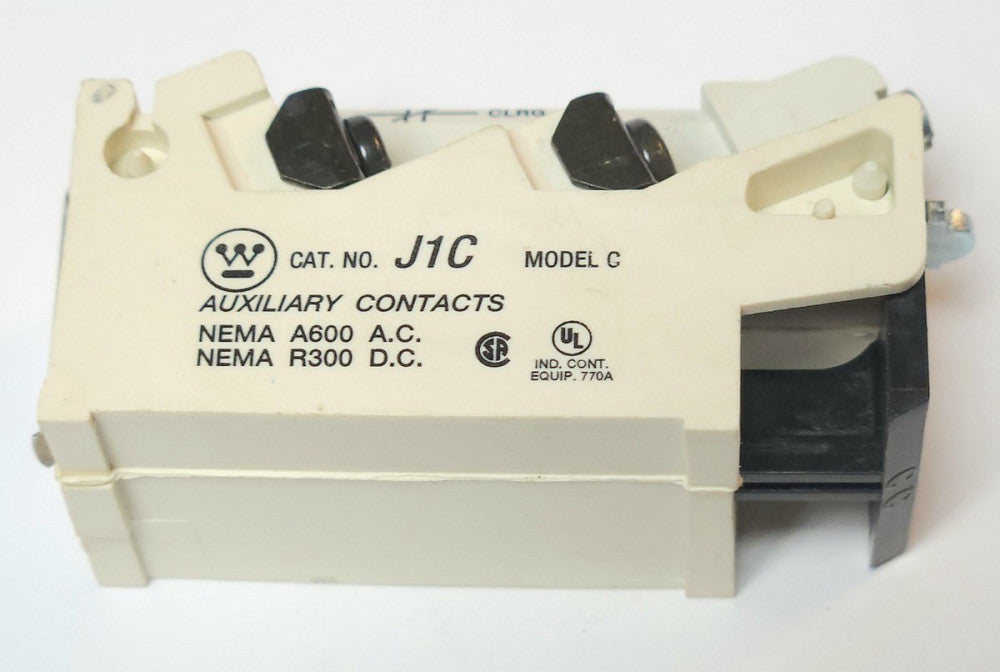 WESTINGHOUSE CUTLER HAMMER J1C 2 NO 2 NC A200 V200 Auxiliary Contact Coil Clear