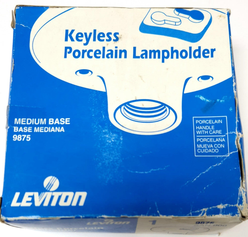 LEVITON 9875 SAN 000 Keyless Porcelain Lamp Holder