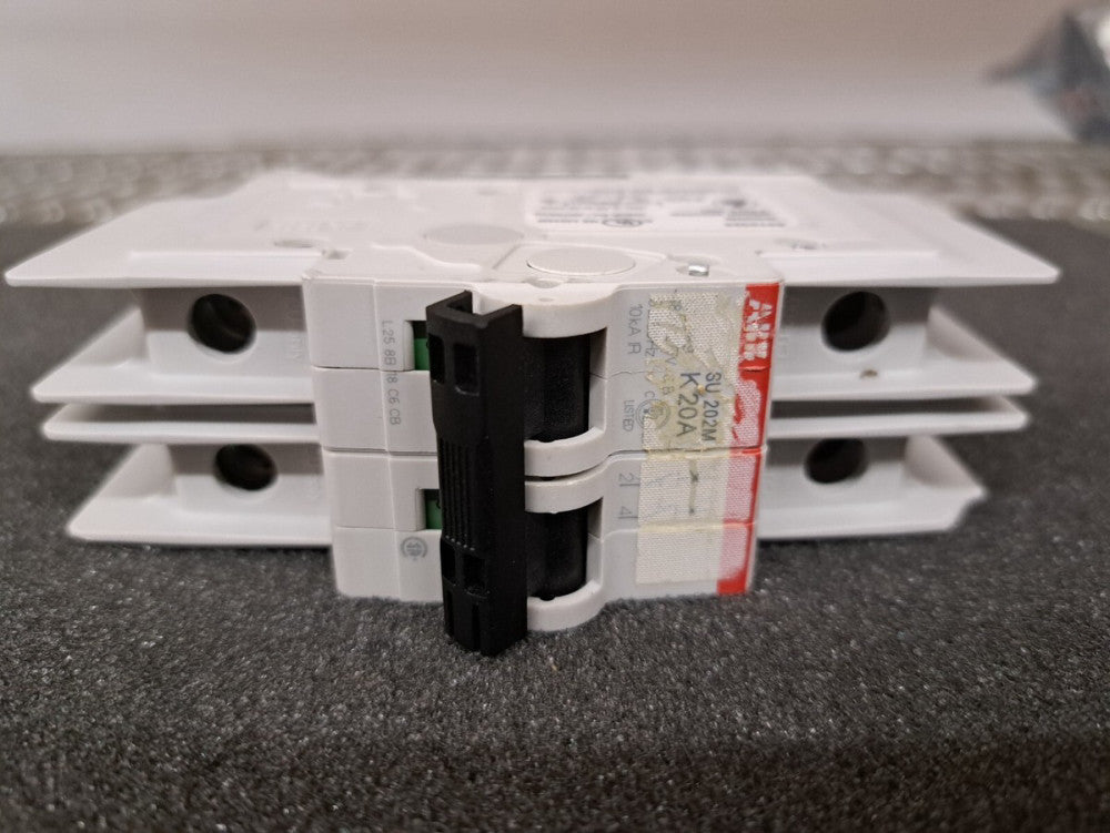 Used, ABB, SU202M-K20A, Miniature Circuit Breaker 2P-K-20A