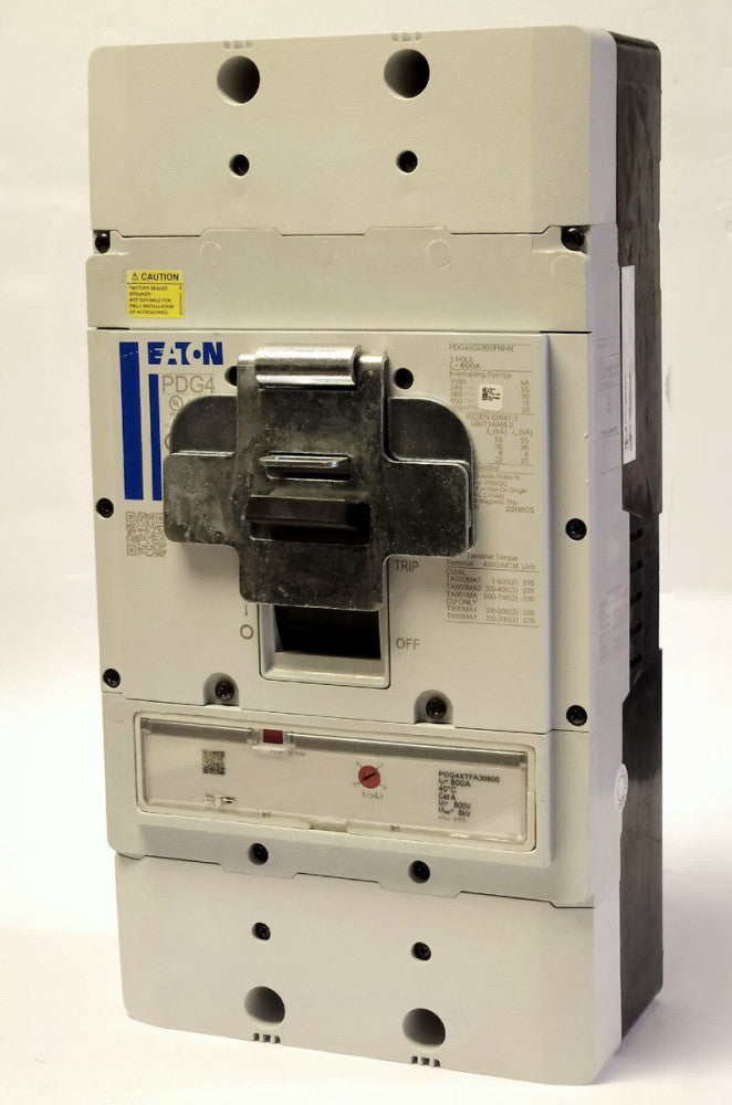 EATON PDG43G0800FNNN 3 Pole 800 AMP PDG4 Power Defense Circuit Breaker