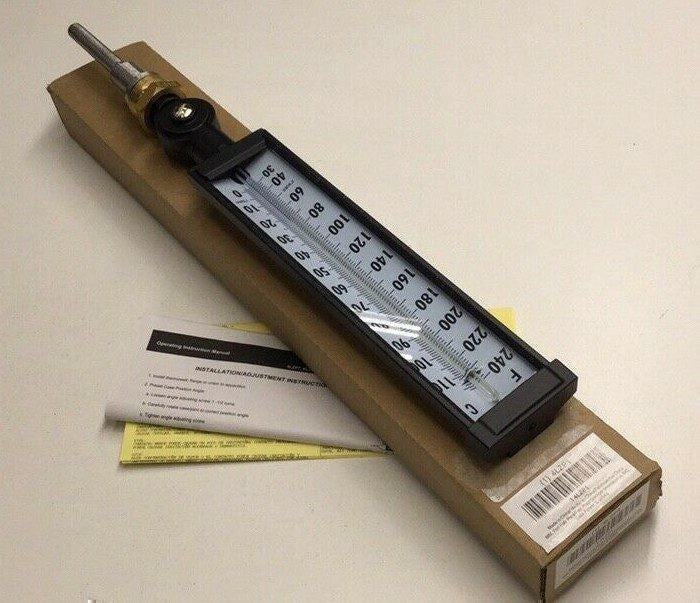 Grainger 4LZP1 Industrial Thermometer 30 to 240 F Aluminum Probe