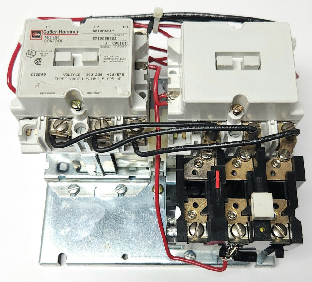 EATON CUTLER HAMMER A210MACAC Size 00 Reversing Starter A200 120 VAC