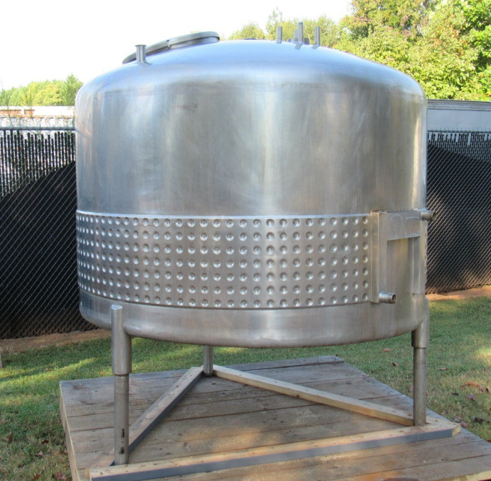 THE CREAMERY PACKAGE STAINLESS JACKETED MIXING TANK GALLON 66"ID 36"FH