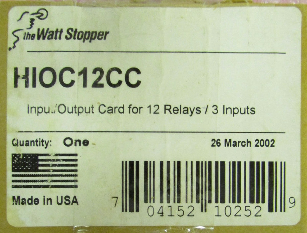 WATT STOPPER HIOC12CC 12 Relay Input Output PC RRDC12 Lighting Control Module