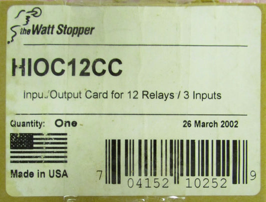 WATT STOPPER HIOC12CC 12 Relay Input Output PC RRDC12 Lighting Control Module
