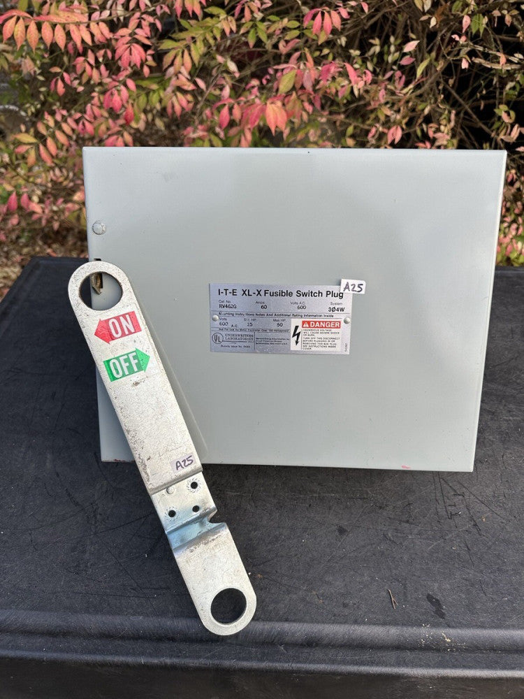 Siemens ITE RV462G XL-X Fusible Busway Switch Plug, 60 Amp 600VAC  Used