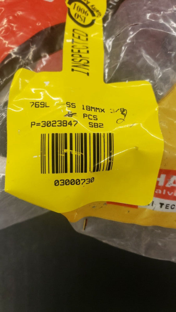 New, Ham-let, 769L-SS-18MMX3/8, Male Elbow