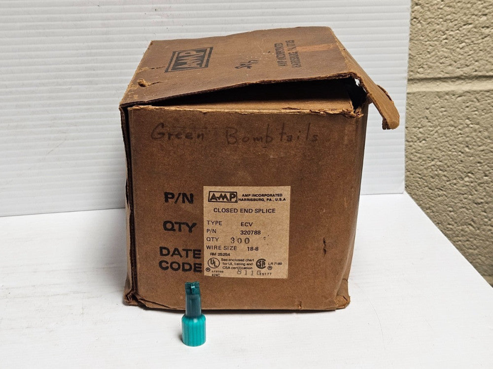 NEW LOT OF 300 AMP ECV GREEN CLOSED END SPLICE CRIMP 320788 18-8