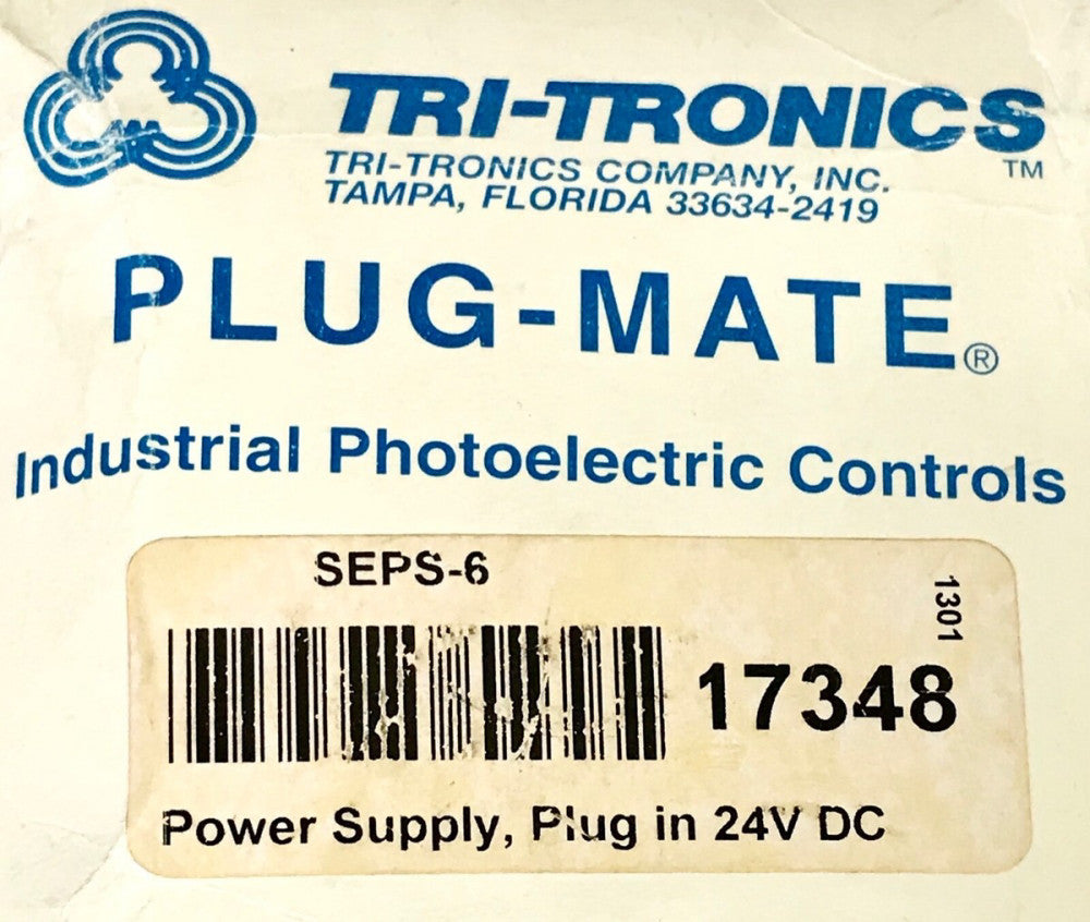 TRI TRONICS Model SEPS-6 24 VDC Power Supply Relay Module 17348 SEPS 6 Plug In