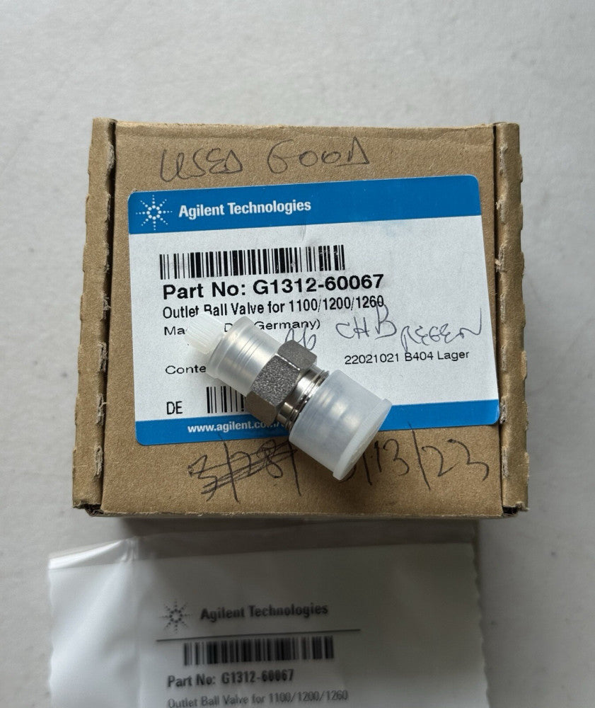 Agilent G1312-60067 Outlet Ball Valve for 1100, 1200, 1260 - USED