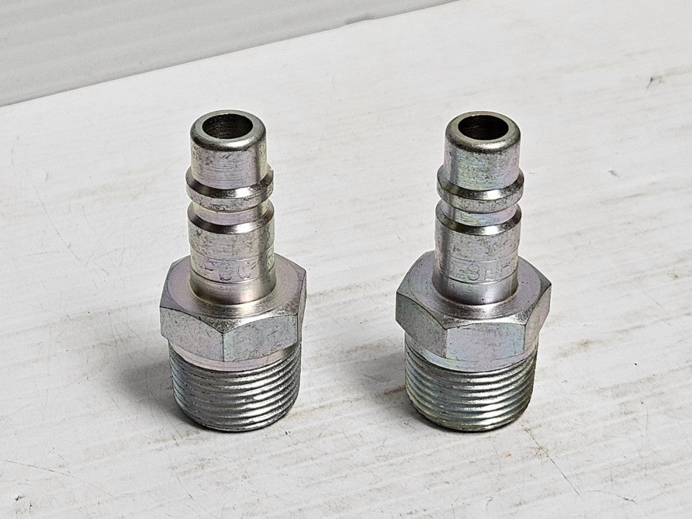 NEW LOT OF 2 PCC MALE QUICK CONNECT COUPLING D4M6 1/2" NIPPLE 3/4" NPT