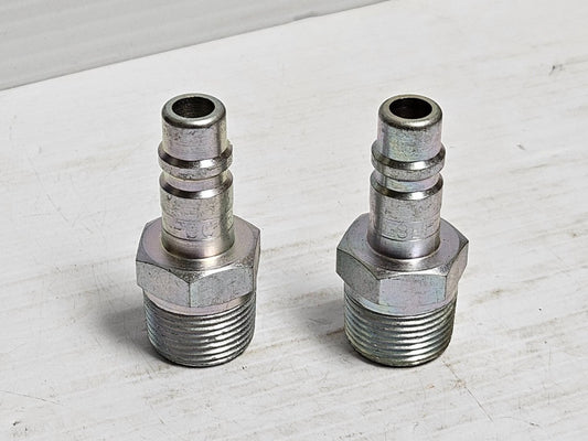 NEW LOT OF 2 PCC MALE QUICK CONNECT COUPLING D4M6 1/2" NIPPLE 3/4" NPT