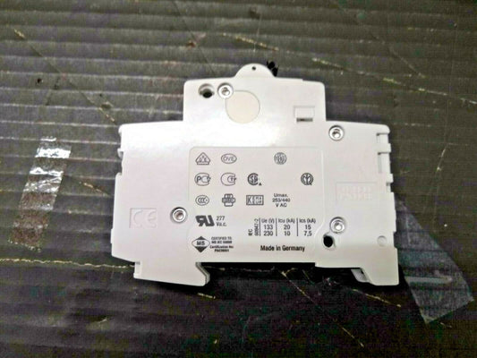 New, ABB, S201-C0.5, CIRCUIT BREAKER, 1 POLE, .5A C-CURVE