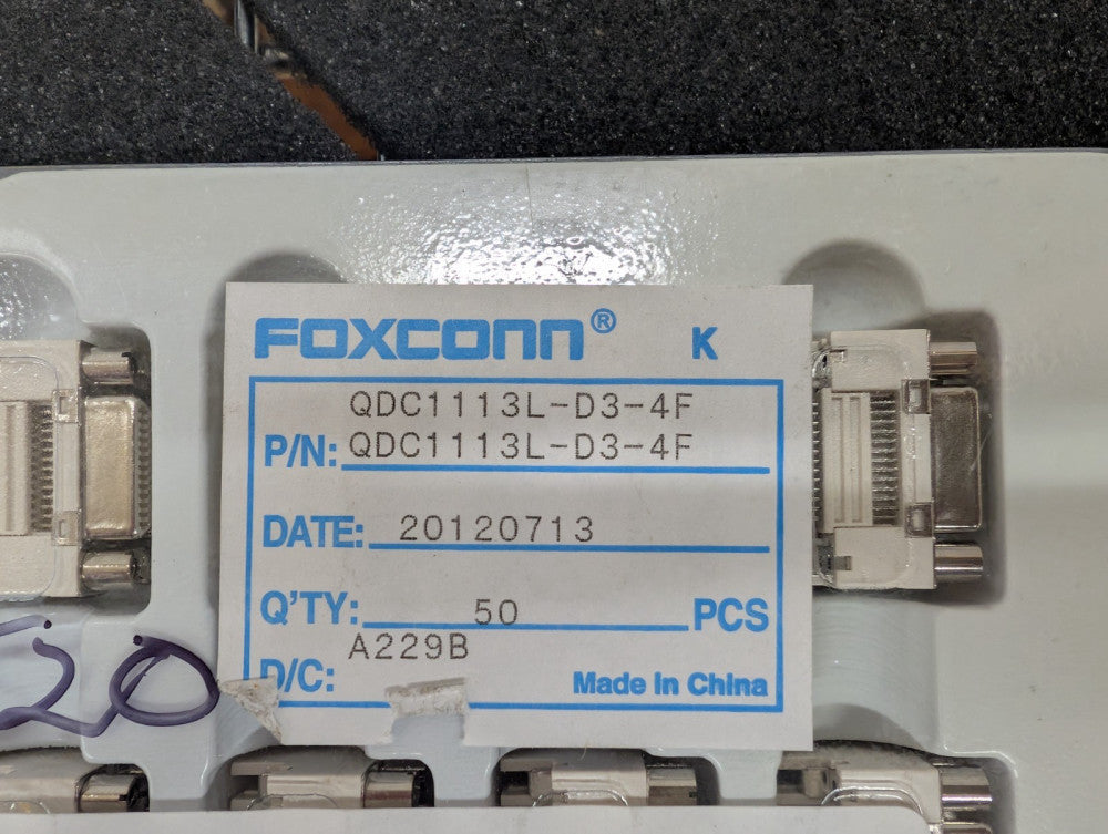 New, Foxconn, QDC1113L-D3-4F, Conn I/O Connector Receptacle 52 POS 1mm Solder RA