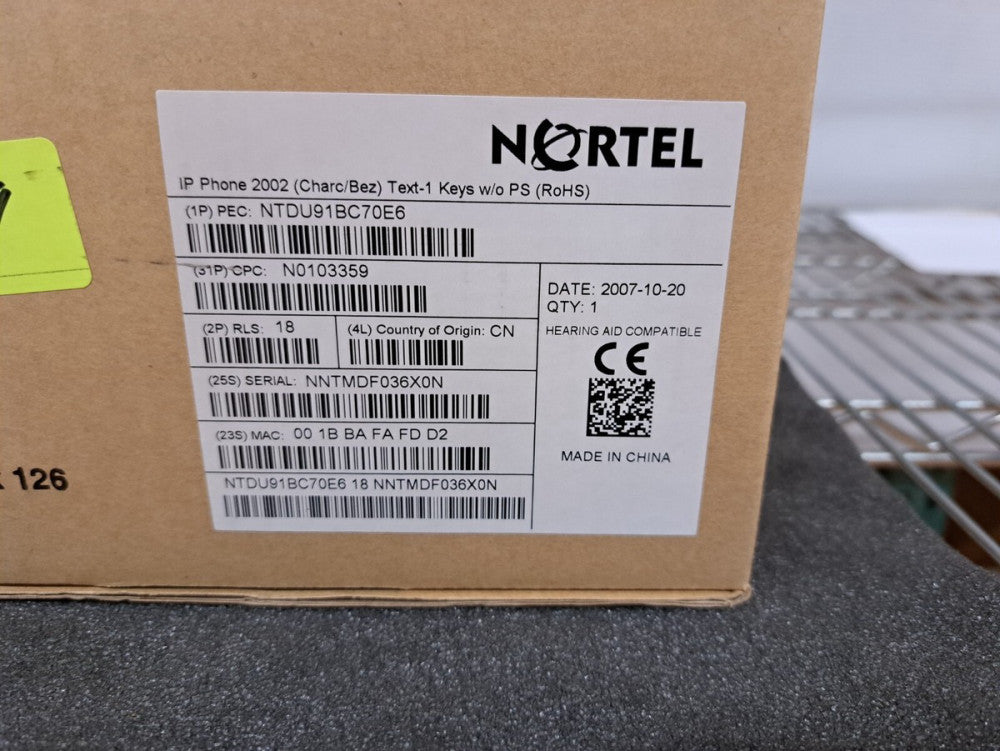New, Nortel networks, NTDU92BC70E6, IP PHONE MODEL NTDU92