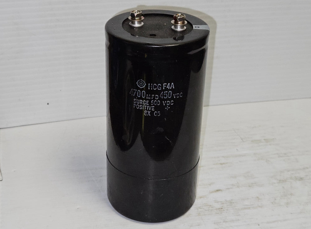 Hitachi Capacitor HCG F4A HCGF4A 4700MFD 450Vdc 500Vdc Surge - Used