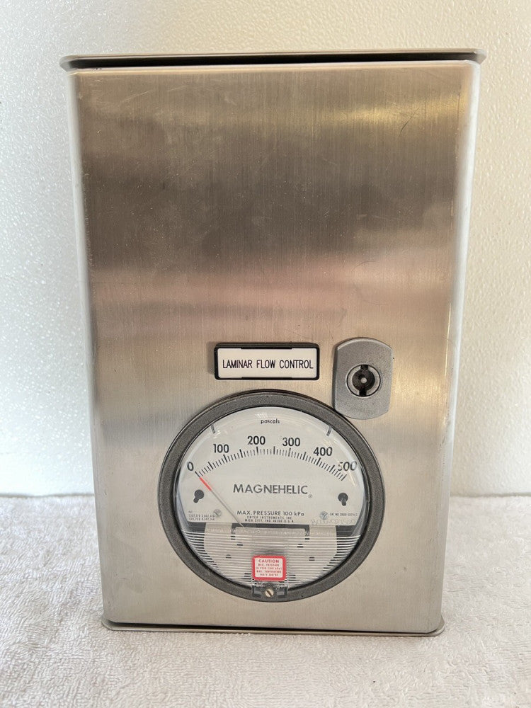 Laminar Flow Control w/ Dwyer Magnehelic Pressure gauge; 15psig max pressure