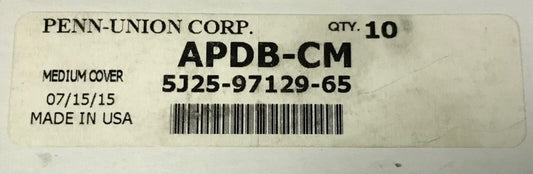 BOX OF 5 PENN UNION APDB-CM Power Distribution Block Medium Cover