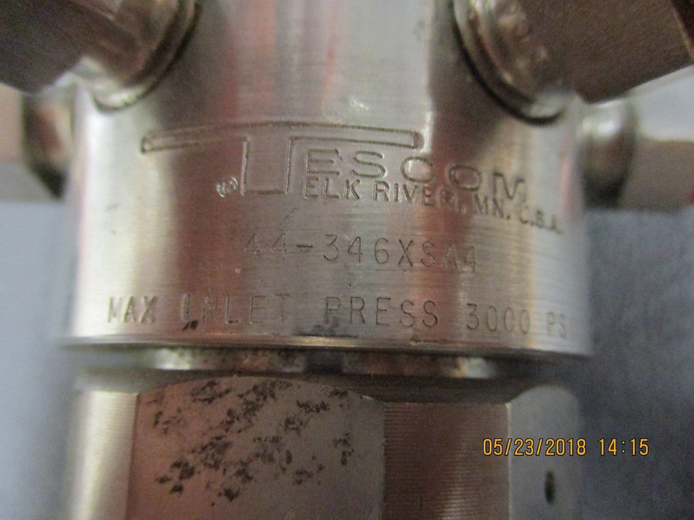 44-346XSA4 Tescom Low 44-3400 Series Two Stage Regulator Gas USED!