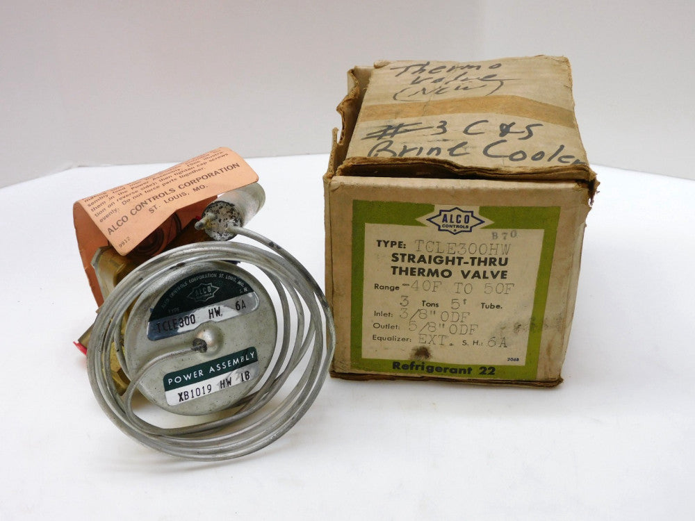 ALCO CONTROLS TCLE300 HW 6A THERMO VALVE POWER ASSEMBLY XB1019 HW-1B