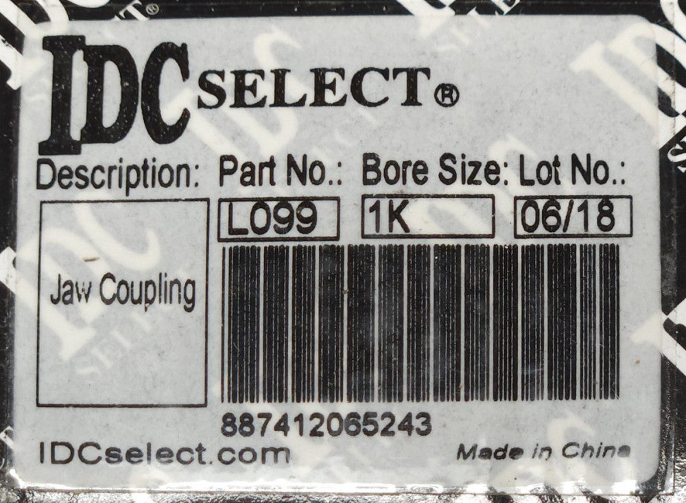 IDC SELECT L099 1K Bore Size 1" JAW Coupling LOVEJOY
