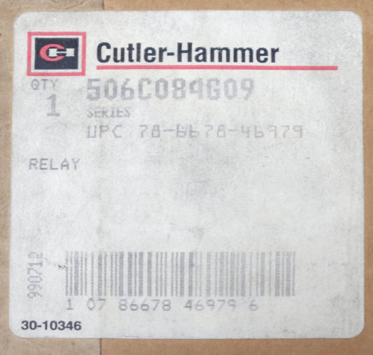 EATON CUTLER HAMMER 506C084G09 Under Voltage Sensing Solid State Relay 70-120VAC