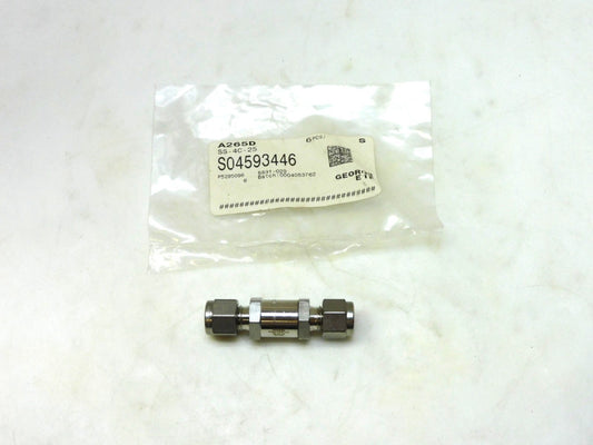 Swagelok SS-4C-25 Stainless Poppet Check Valve 1/4" Tube 25Psi