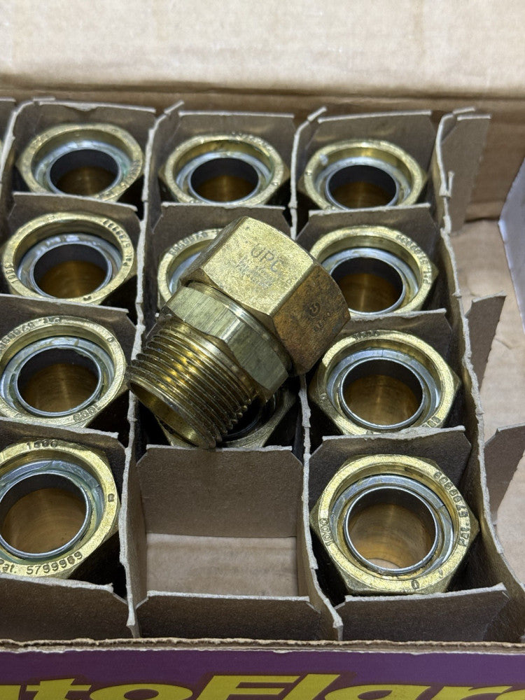 Box of 16 - TracPipe AutoFlare FGP-FST-1000 Gas Brass 1" Straight Fitting