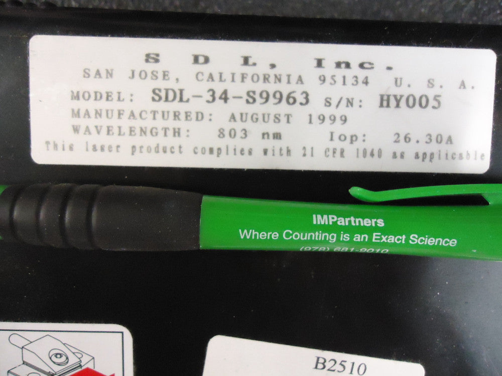 Used, SDL Inc, SDL-34-S9963, Laser Diode