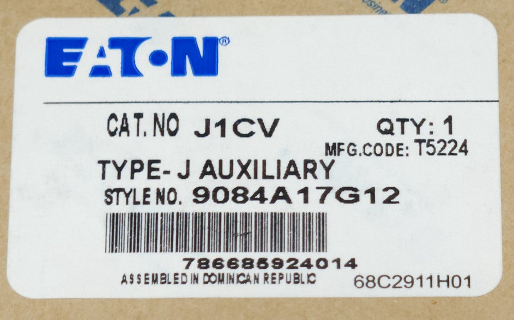EATON CUTLER HAMMER J1CV Type J Auxiliary Contact A200 V200 Vacuum Coil Clearing