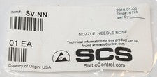 SCS STATIC CONTROL SV-NN Nozzle Needle Nose for 497ABF and 497AJM Vacuum