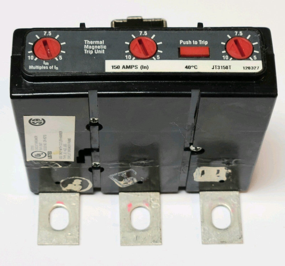 EATON CUTLER HAMMER JT3150T J Frame 150 AMP TRIP Unit Type JD HJD