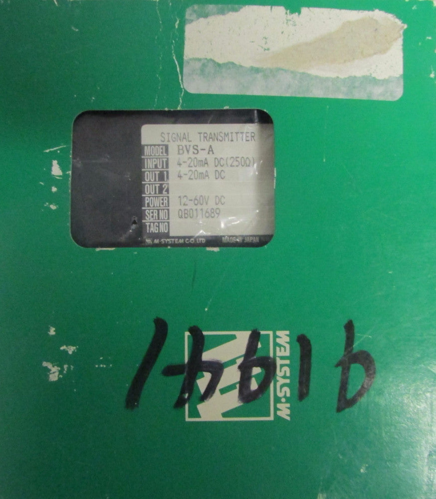 M SYSTEM Model BVS A 12-60 Volt DC Signal Transmitter 