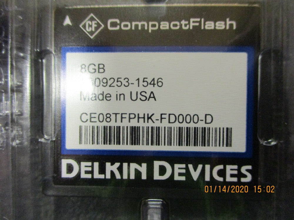 New, Delkin Devices, CE08TFPHK-FD000-D, CompactFlash 8GB, Industrial Standard CF