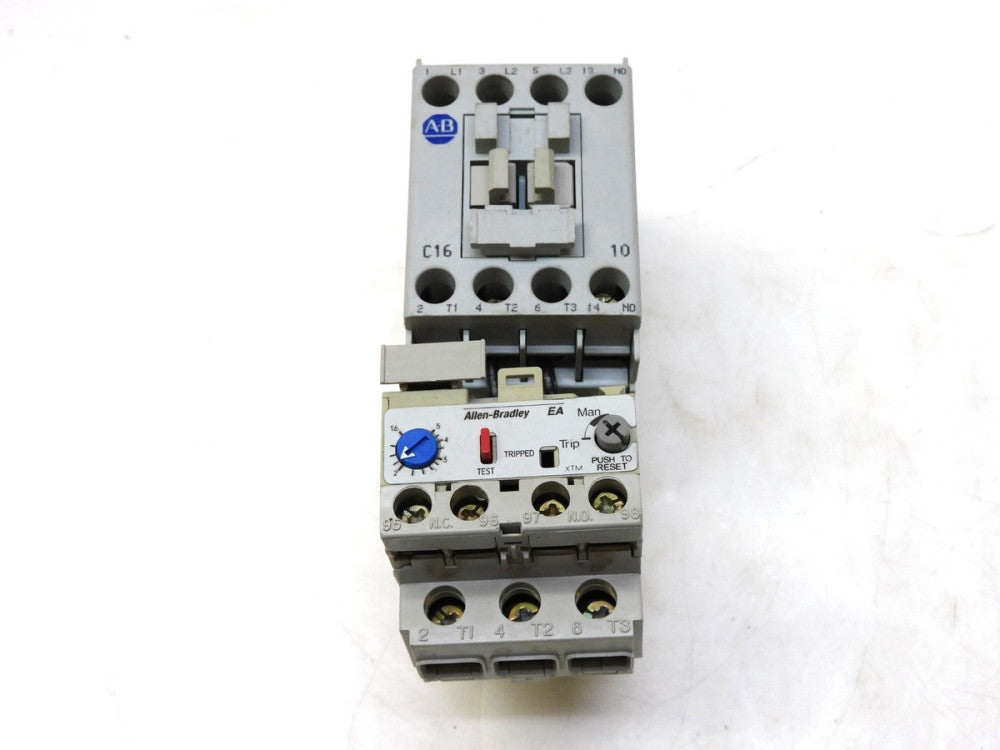 ALLEN BRADLEY 100-C16*10 SER A STARTER W/ 193-EA1EB SER B OVERLOAD RELAY 1.6-5A