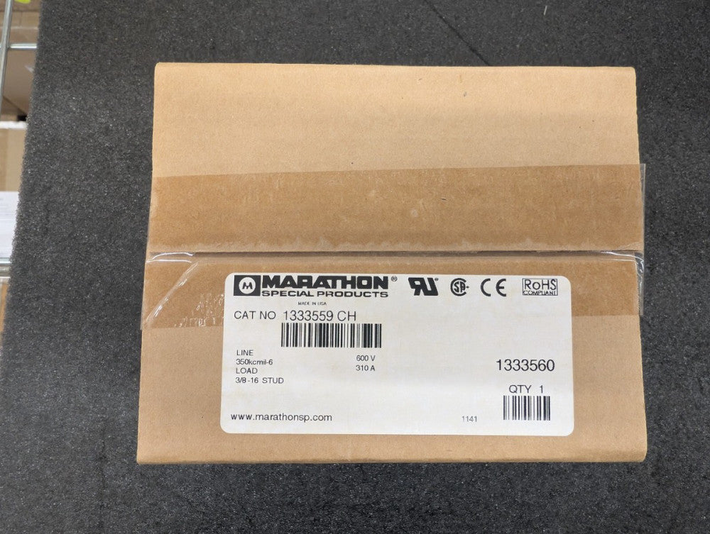 New, Marathon, 1333559CH, CONN POWER SPLICER/STUD BLOCKS F 3 POS 43.2MM