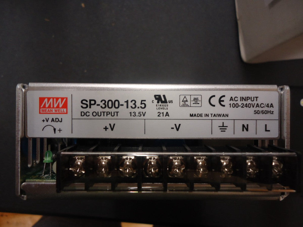 SP-300-13.5 MEANWELL POWER SUPPLY, SINGLE OUTPUT - 300 WATT  ENCLOSED BRAND NEW!