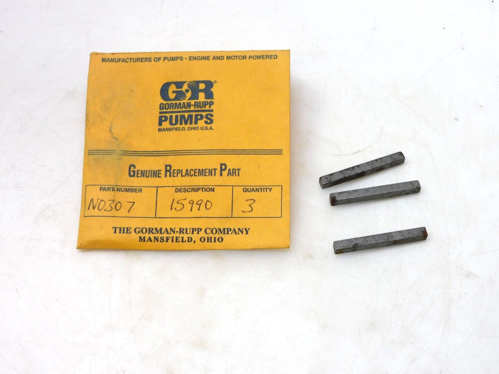 LOT OF 3 GORMAN-RUPP N0307 MACHINE KEY