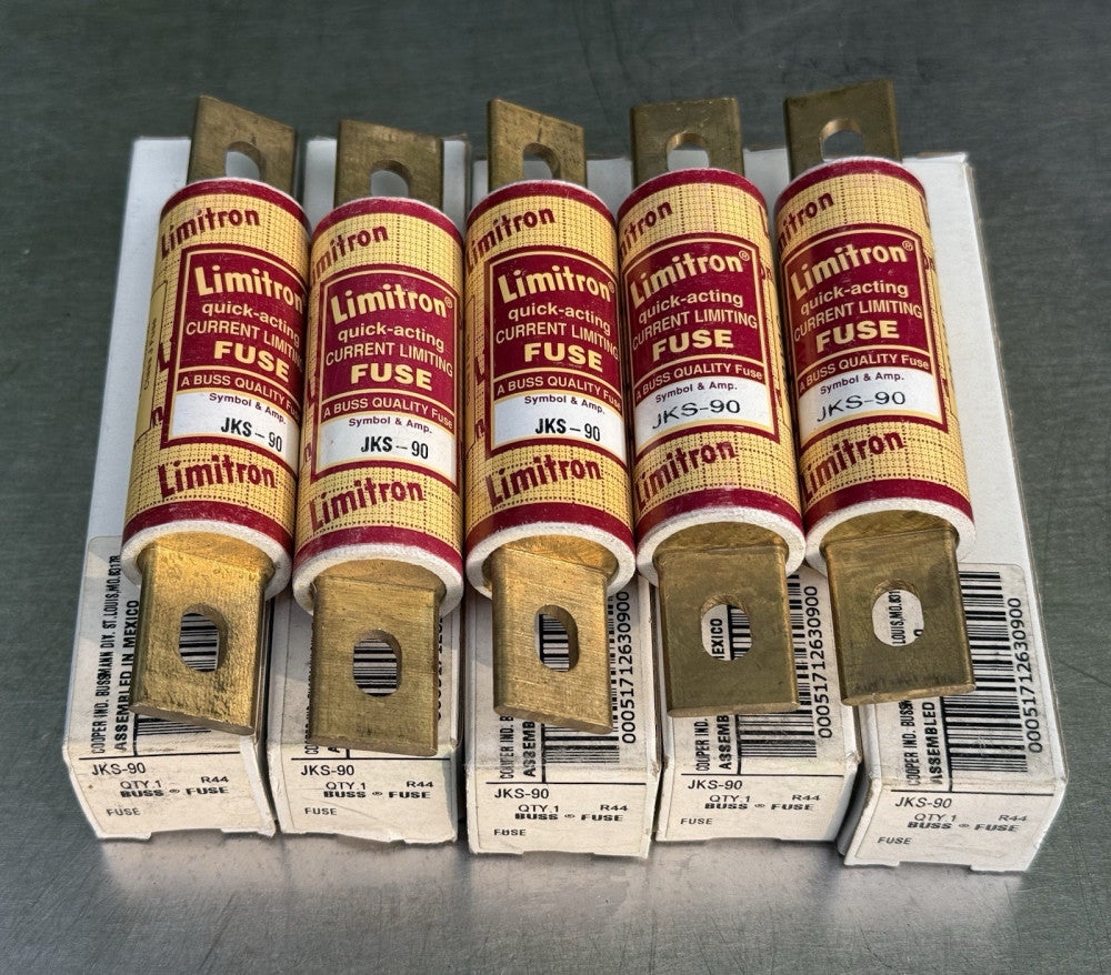 Lot of 5 - Bussmann Limitron JKS-90 Current-Limiting Fuse 90 Amp 600 Vac - New