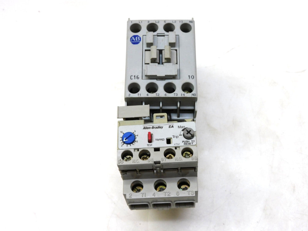 ALLEN BRADLEY 100-C16*10 SER A STARTER W/ 193-EA1EB SER B OVERLOAD RELAY 1.6-5A