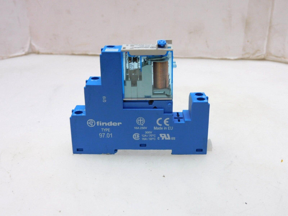 FINDER 46.61.9.024.0040 RELAY SOCKET 24VDC W/ 97.01 BASE 16A 250V MISSING LATCH